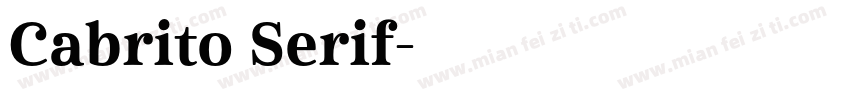 Cabrito Serif字体转换